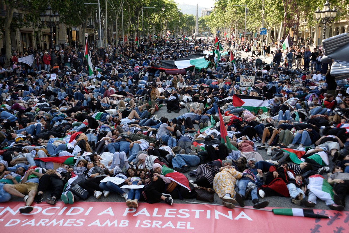 Демонстрация в поддержку Палестины в Барселоне, Испания, 18 мая 2024 года. Фото: Alberto Paredes / Europa Press / Abaca Press / Scanpix / LETA