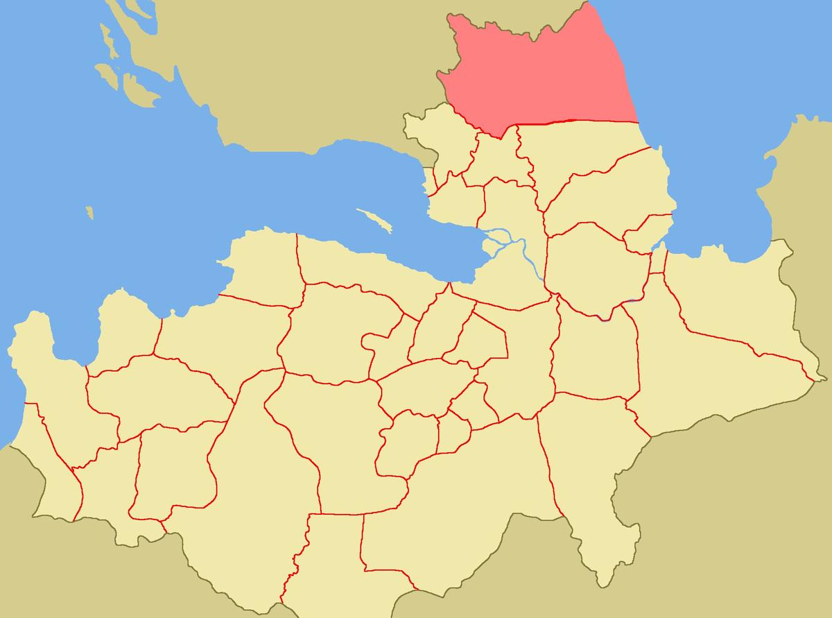 Северная Ингрия на карте отмечена красным. Карта: Wikimedia