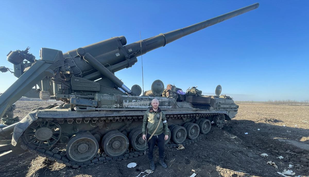 Российская артиллерия в Запорожье. Фото из личного архива Ефремова