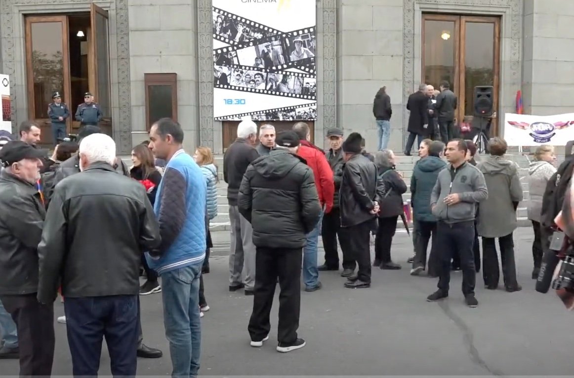 Митинг движения «Вместе» в Ереване, 11 апр. 2023 г. Фото: скрин  видео