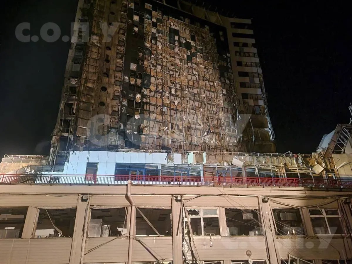 The aftermath of the Odesa attack. Photo:  Ukraine's territorial defence forces in the south