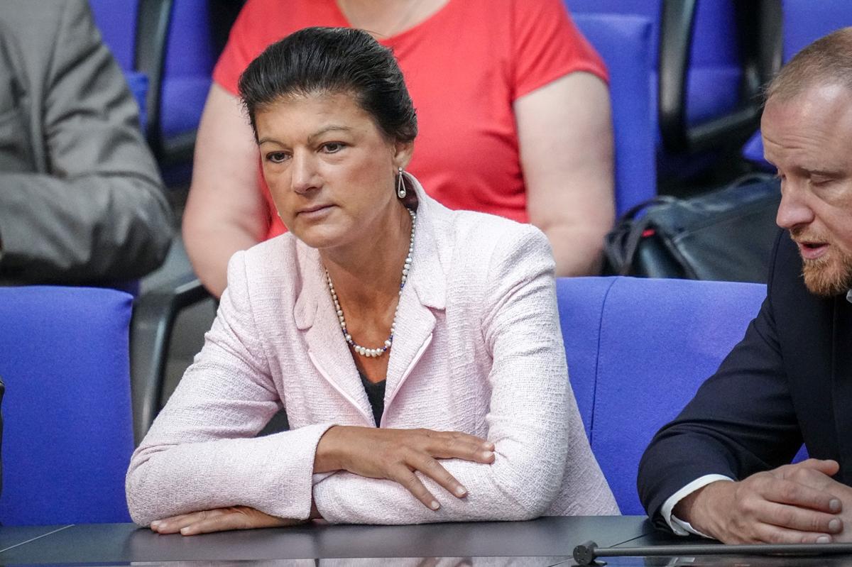 Немецкий политик, член Левой партии Германии Сара Вагенкнехт. Фото: Kay Nietfeld / picture alliance / Getty Images