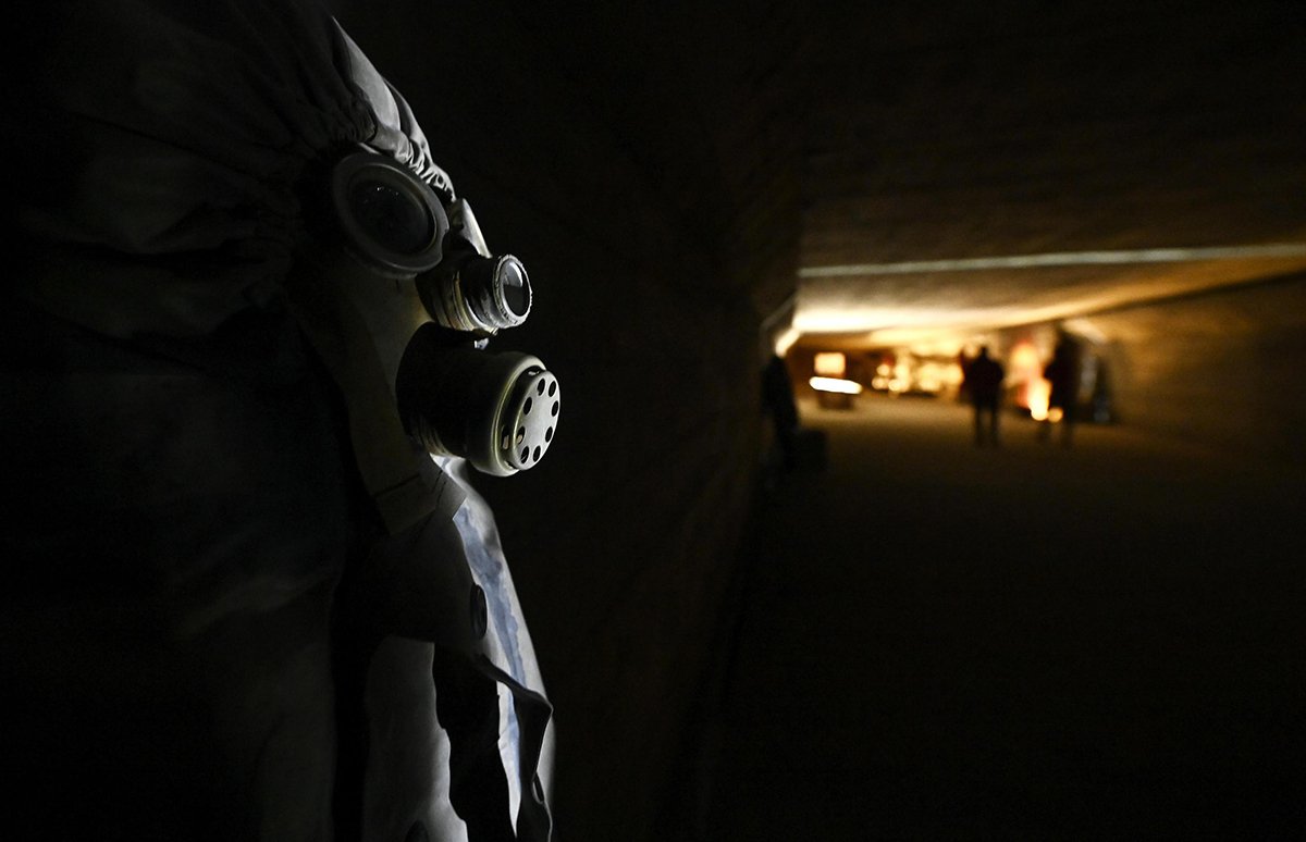 Brenda një bunkeri të Luftës së Ftohtë. Sant'Oreste, Romë, Itali, 5 Prill 2022. Foto: Riccardo Antiimiani / EPA-EFE