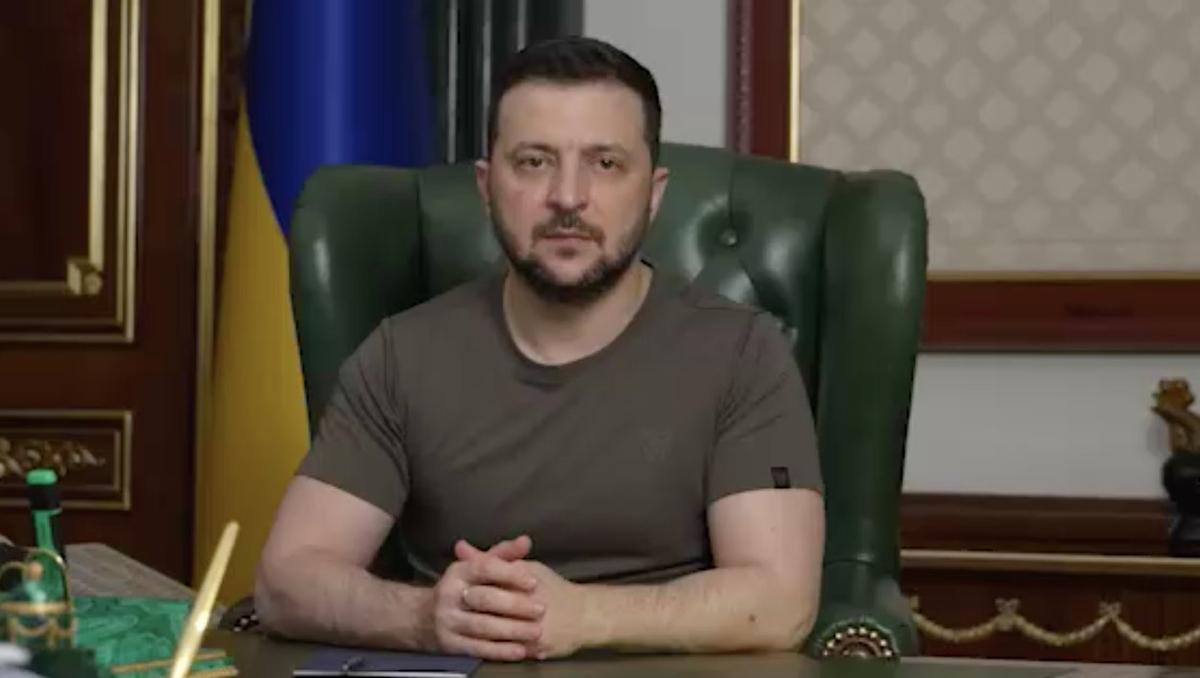 Скриншот обращения Зеленского.