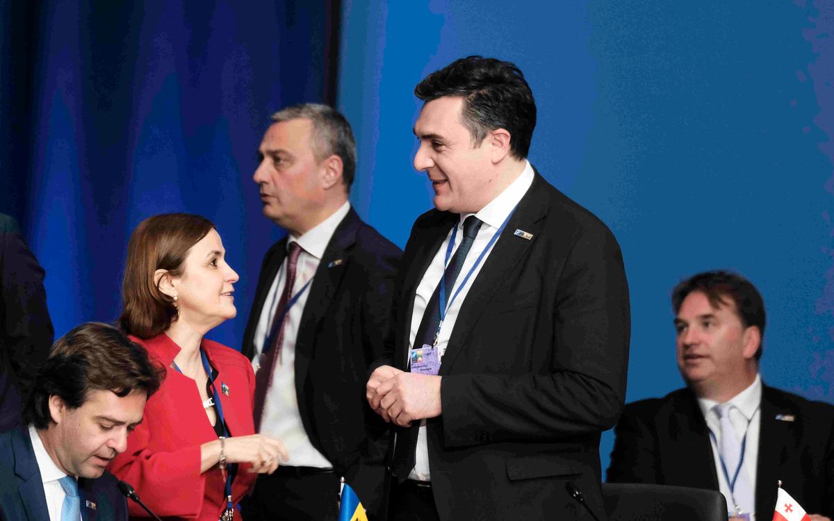 Министр иностранных дел Грузии Илия Дарчиашвили на саммите НАТО в Вильнюсе, 12 июля 2023 года. Фото: EPA-EFE / VALDA KALNINA