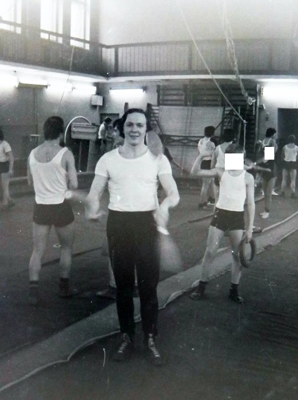 Mikhail Zhukov practicing at the State Circus and Variety Art School, 1980. Photo contributed by Alexander Zhukov