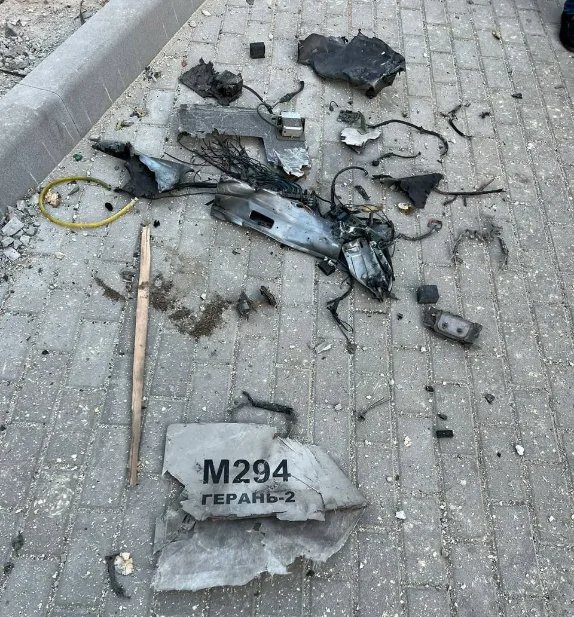 A drone taken down in Kyiv. Photo: Vitaly Klitschko