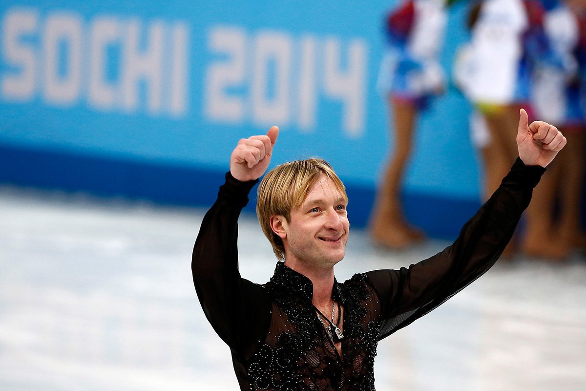 Евгений Плющенко на Олимпийских в Сочи, 9 февраля 2014 года. Фото: Barbara Walton / EPA