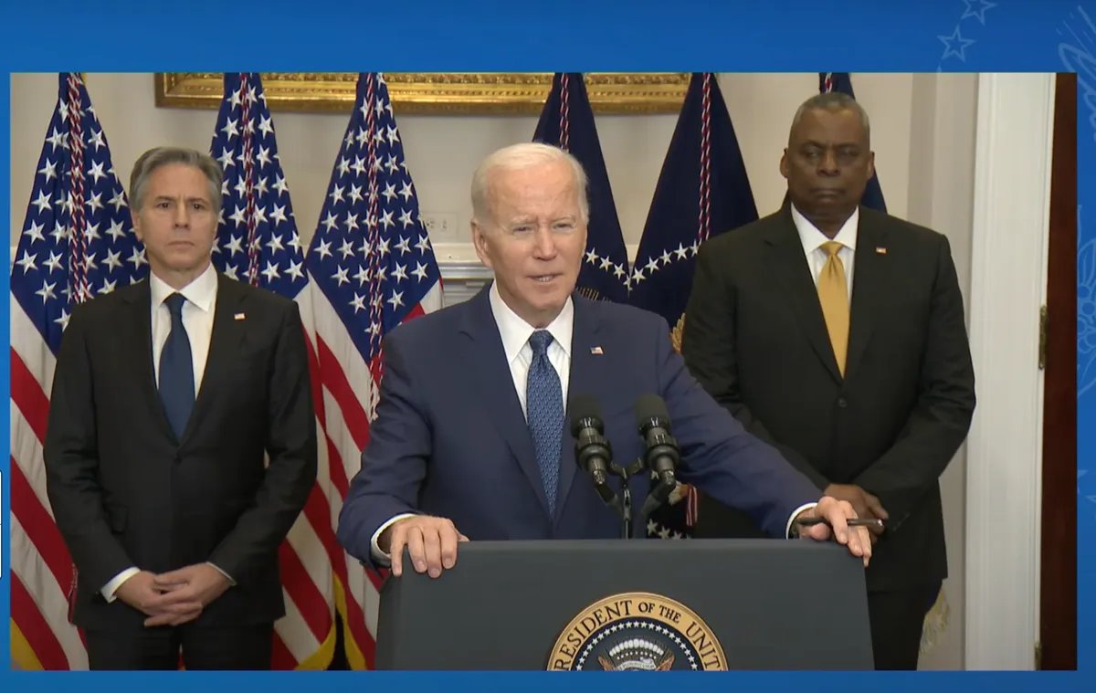 Screenshot: the White House live stream