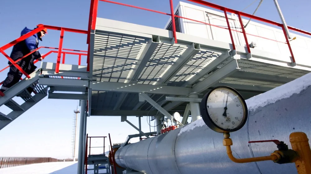 The Sudzha gas metering station. Photo: EPA/MAXIM SHIPENKOV