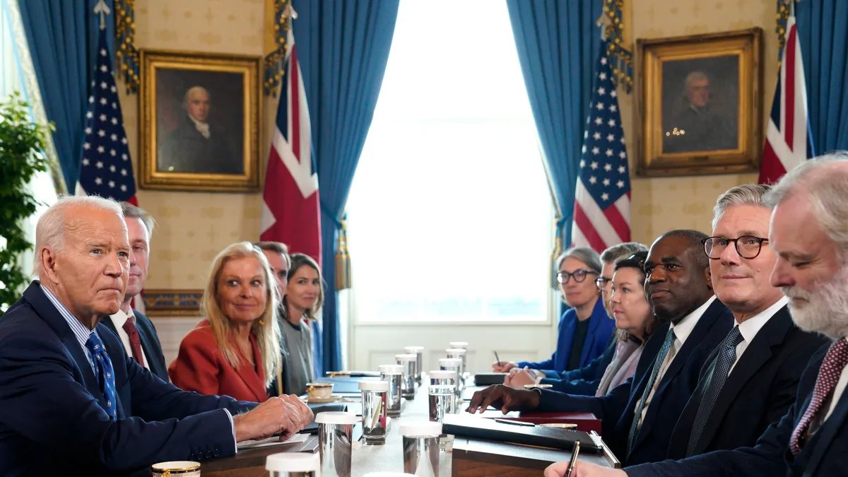 US President Joe Biden meets with Sir Keir Starmer at the White House in Washington, 13 September 2024. Photo: EPA