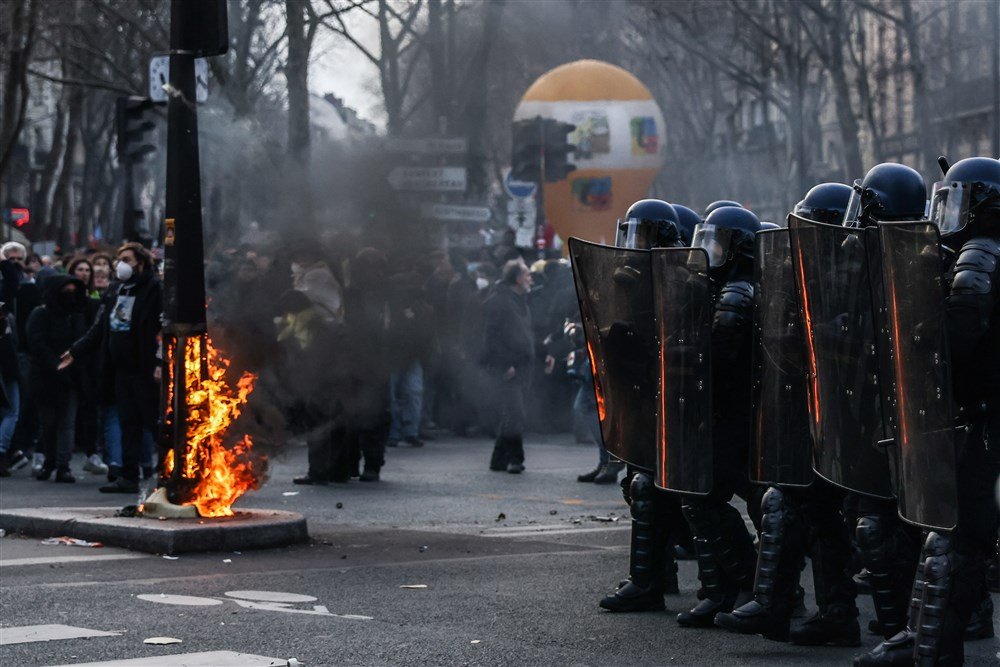 Протесты в Париже, 7 марта 2023 год. Фото: ЕРА